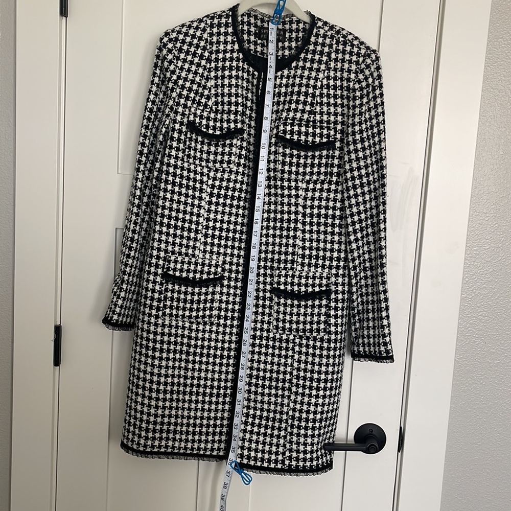 Houndstooth Long Jacket/Blazer - image 8